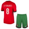 Camisola + Calções Portugal Bruno Fernandes 8 Criança Equipamento 1ª Euro 2024